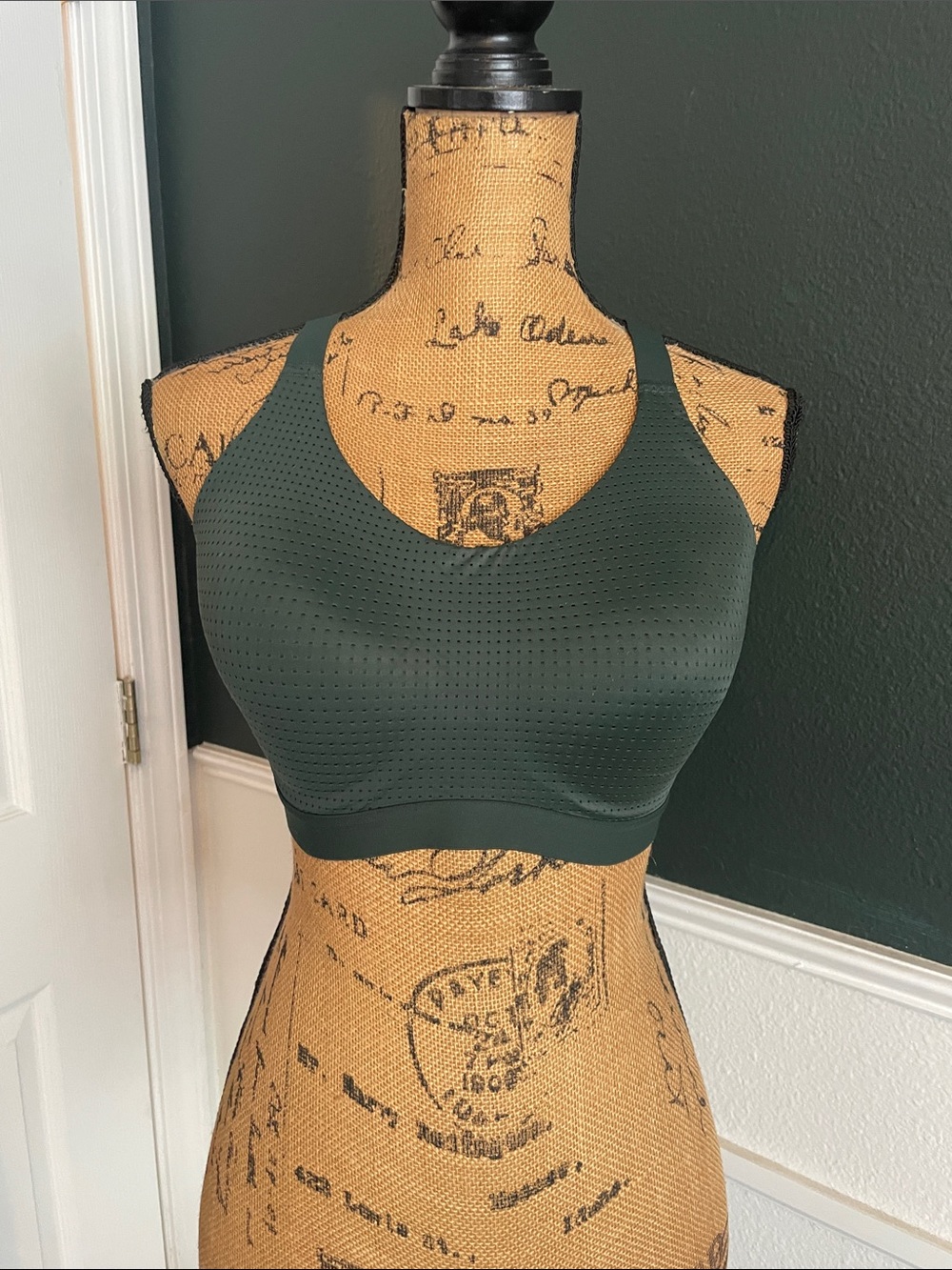 VSX Olive Green Perforated Racerback Sports Bra